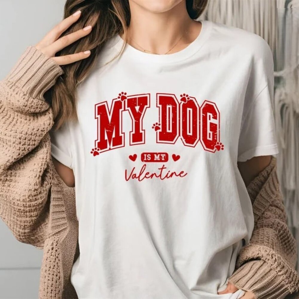 Dog Lover Valentine Shirt, Valentines Day Tee, Dog Valentine Shirt